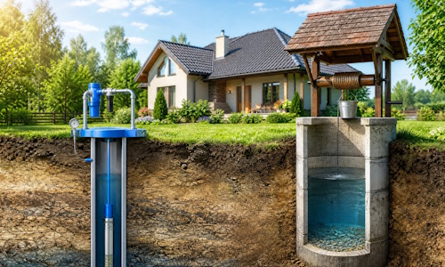 Автономное водоснабжение загородного дома Череповец: скважина или колодец